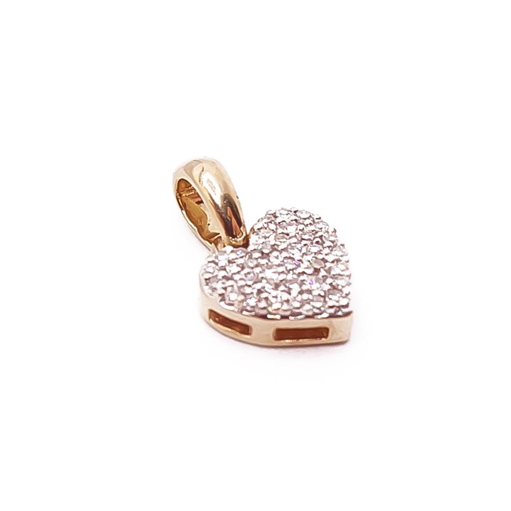 Kultainen sydänriipus 0,06ct #2