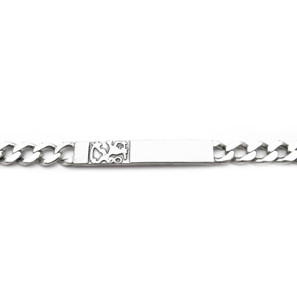 Saurum hopeinen panssariranneketju laatalla 21,5 cm #1
