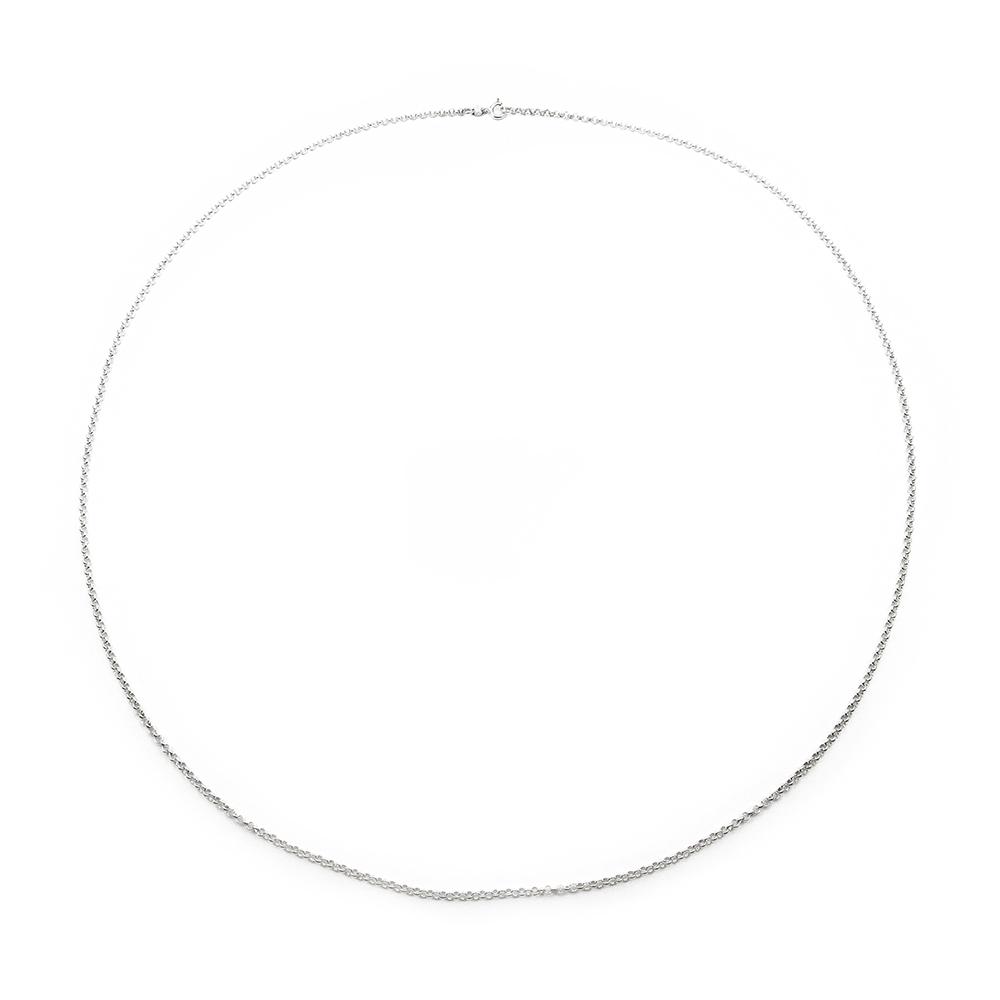 Hopeinen papuketju 80 cm #0