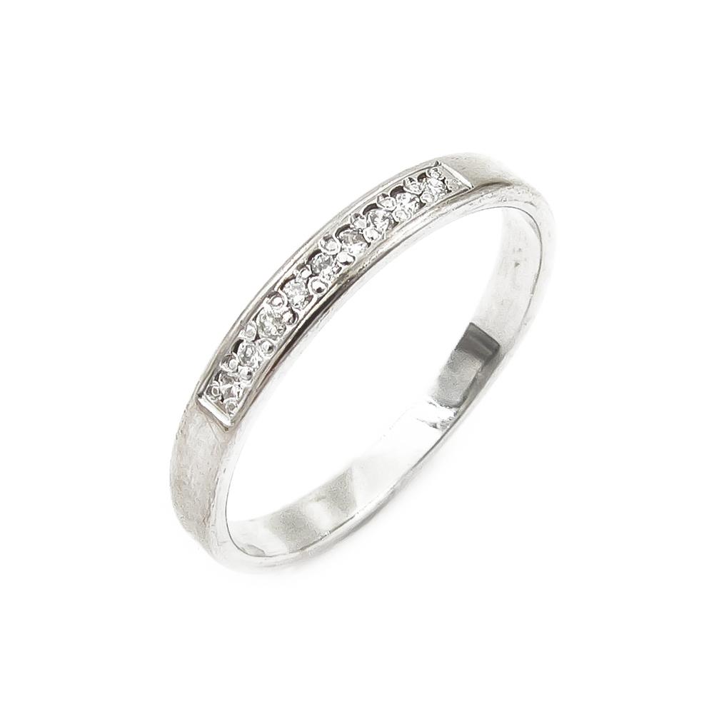 Valkokultasormus tim. 0,027ct. halk.19- #0
