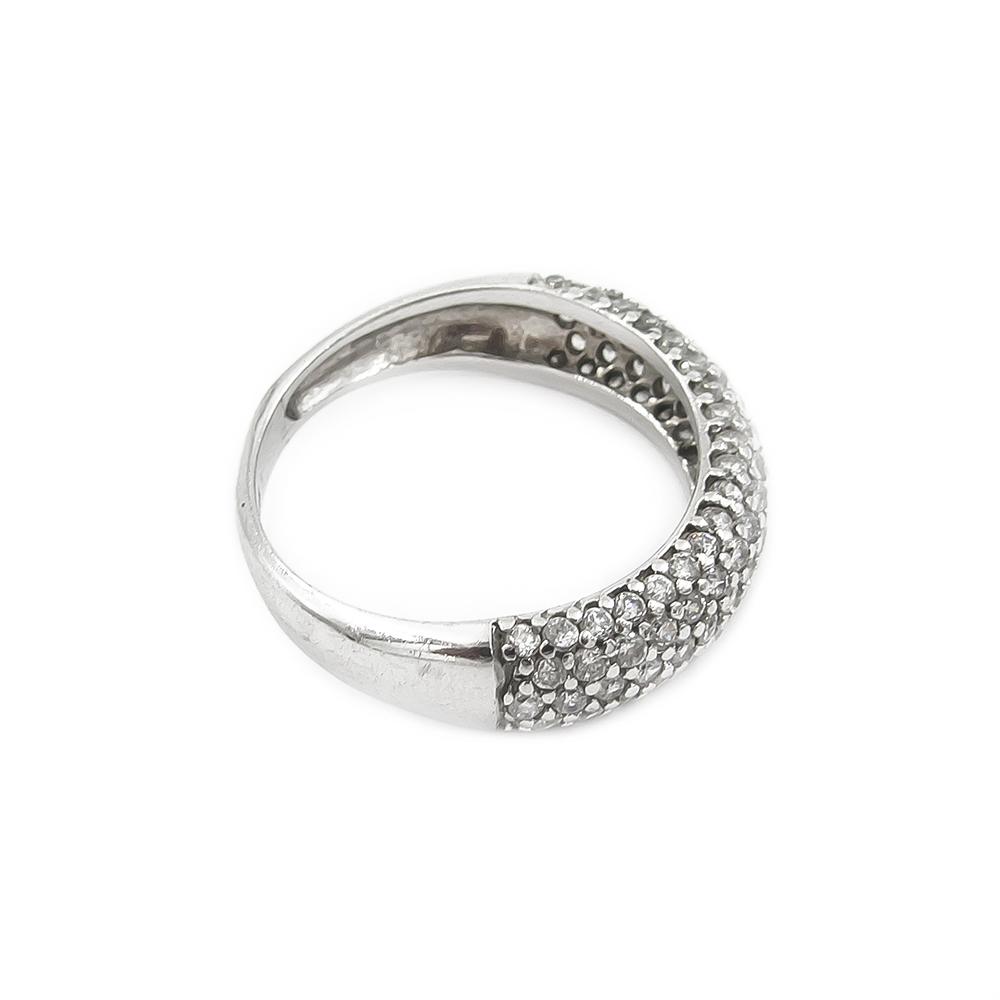 Hopeasormus zirkoneilla halk.18mm #1