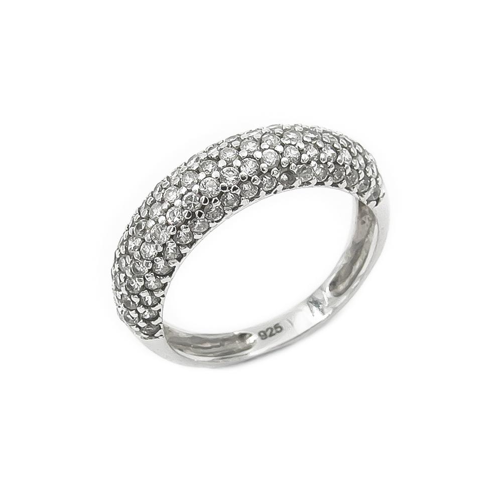 Hopeasormus zirkoneilla halk.18mm #0