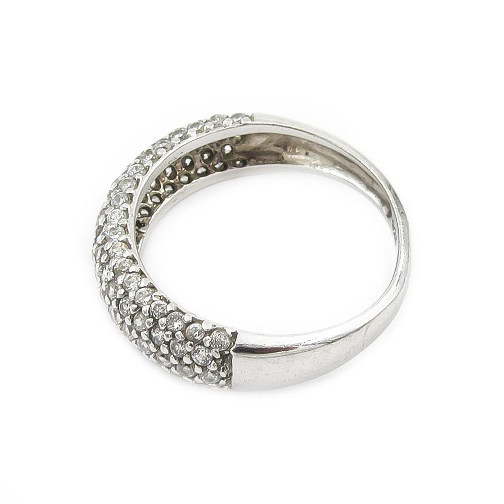 Hopeasormus zirkoneilla halk.18mm #4