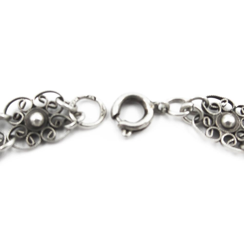 Hopeinen ranneketju 17.5cm #1