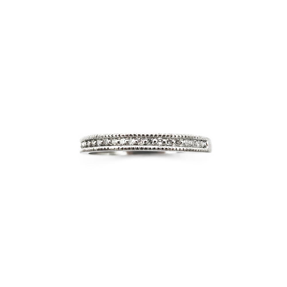 Valkokultainen timanttisormus 0.06ct 15,0mm #1