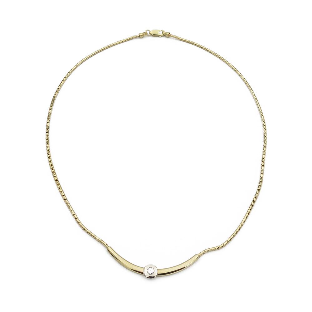 Kultainen timanttikaulakoru 0.10ct 42cm #0