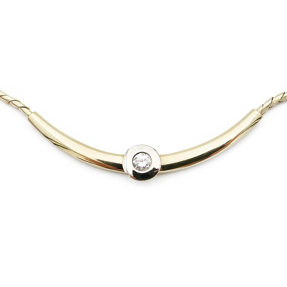 Kultainen timanttikaulakoru 0.10ct 42cm #1
