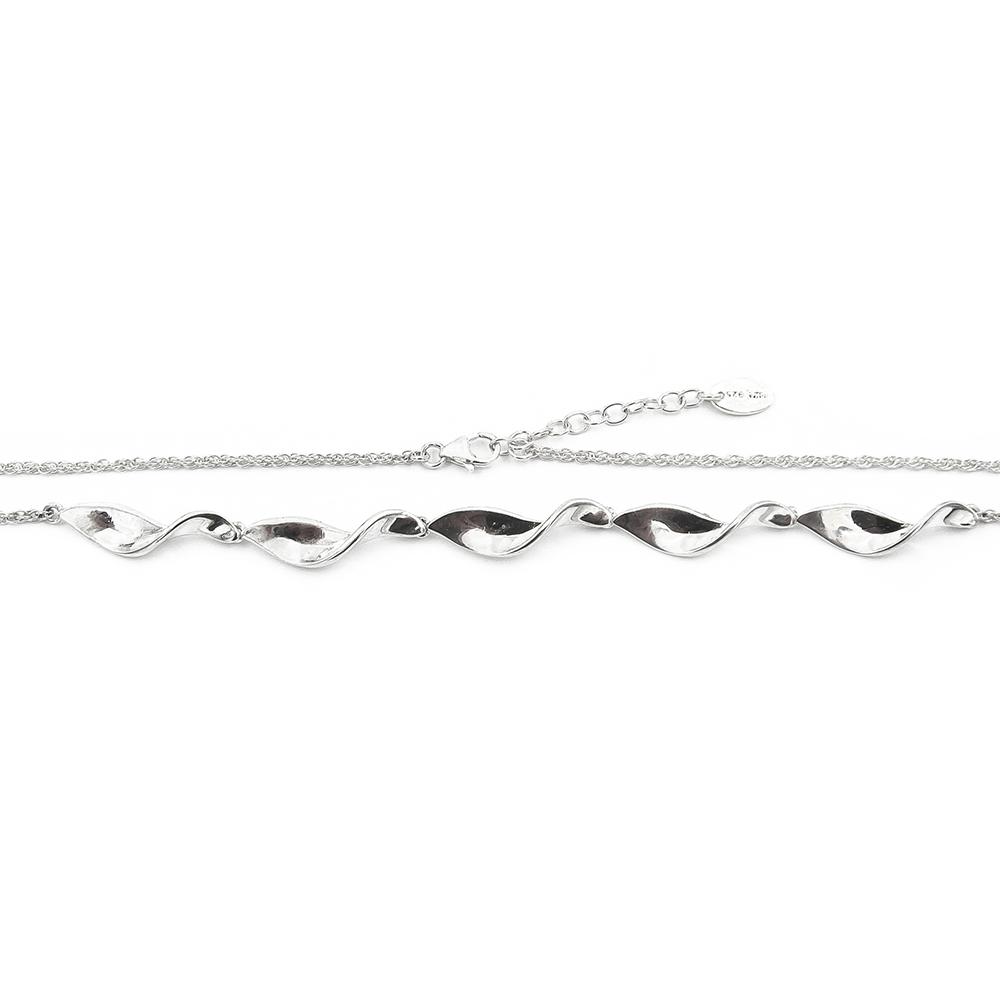 Hopeinen kaulakoru 42-45cm #2