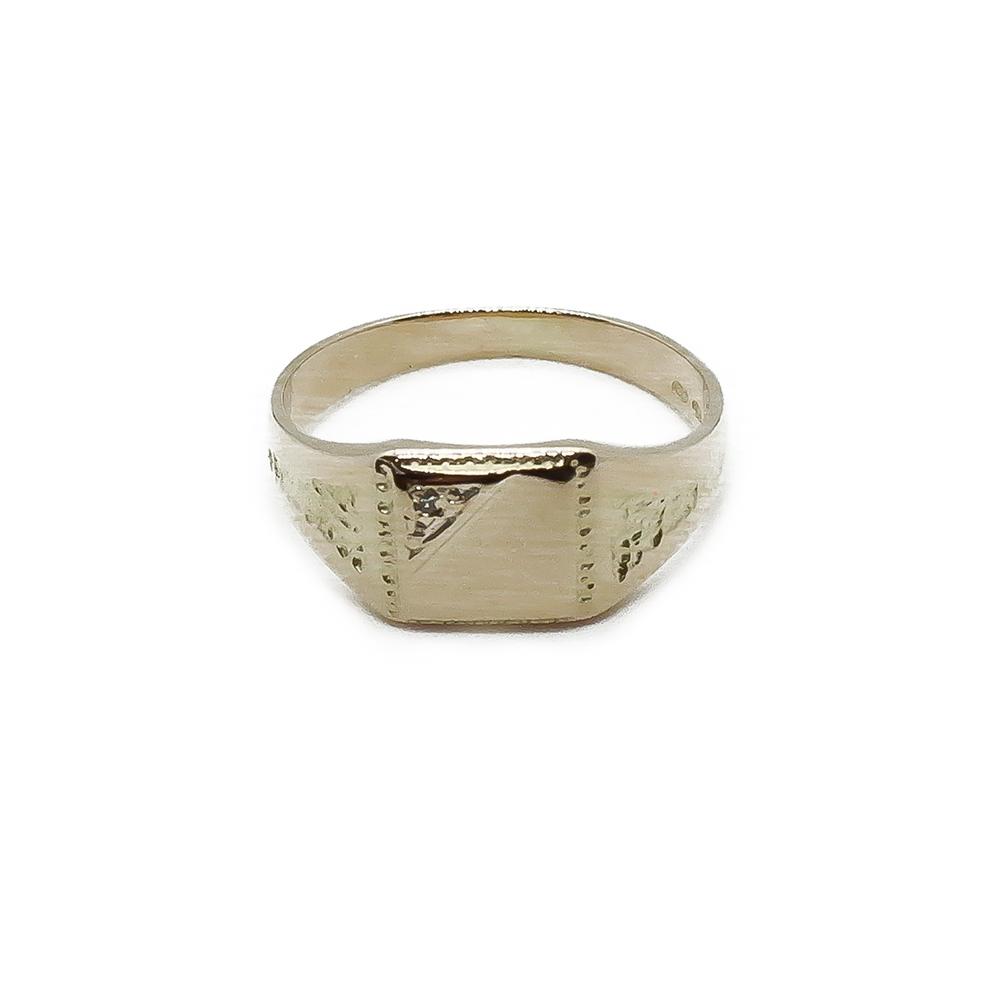 kultainen kantasormus timantilla  20,5 #2