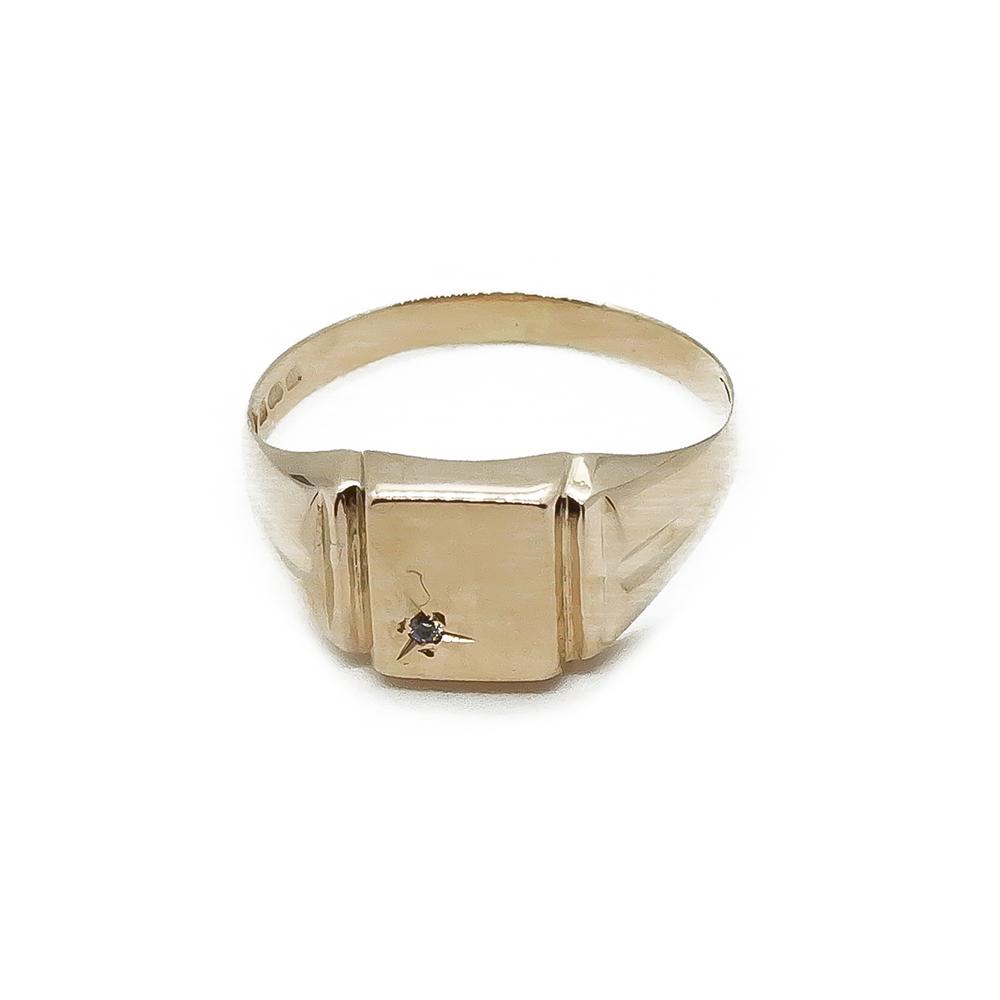 Kantasormus timantilla  22,5 #0