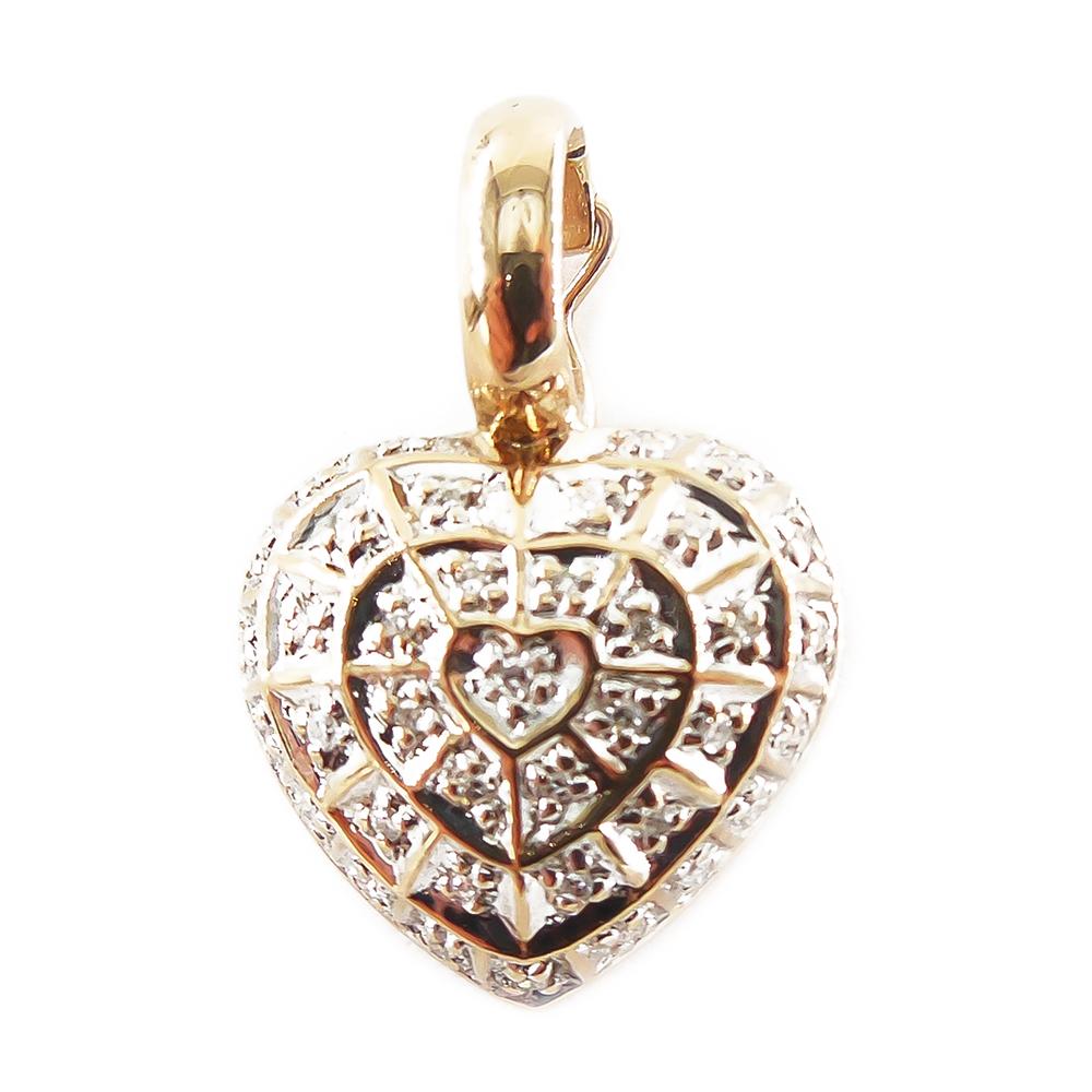 Kultainen sydänriipus, timantit,0,35ct #0
