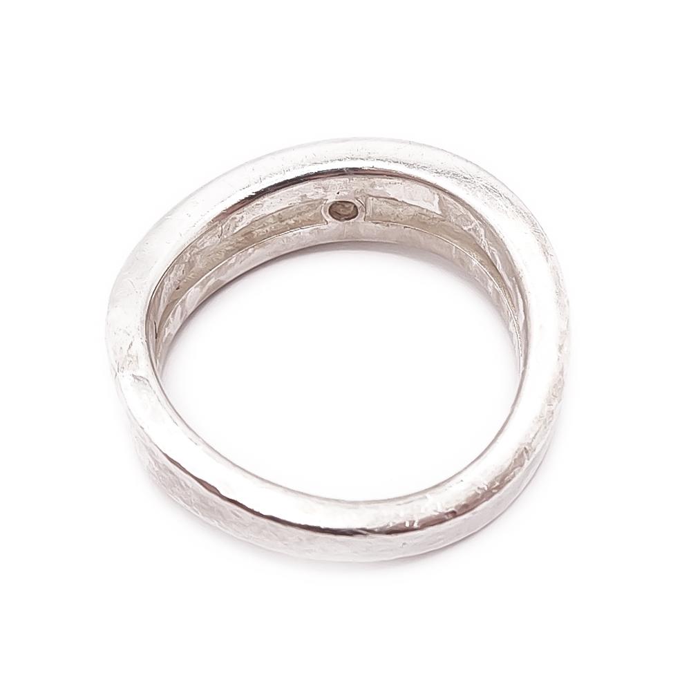 Hopeinen sormus cz 18mm #2
