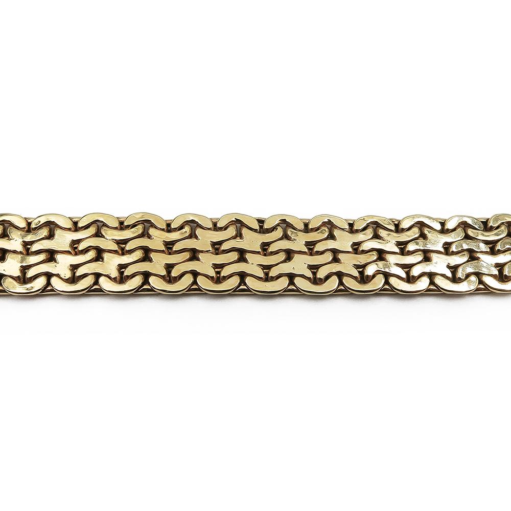 Kultainen näyttävä ranneketju 18,5cm lev.10mm #3