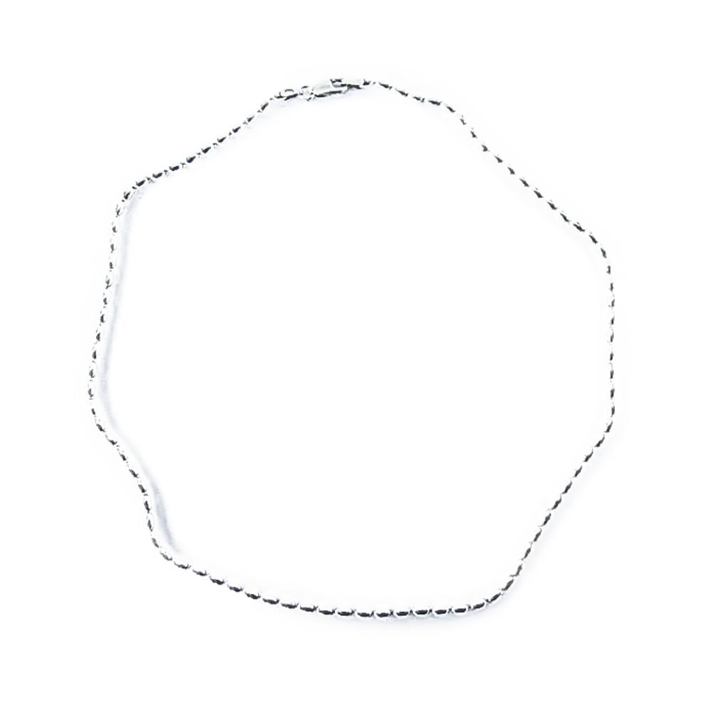 Hopeinen Oliivikaulaketju, 41,5 cm #0