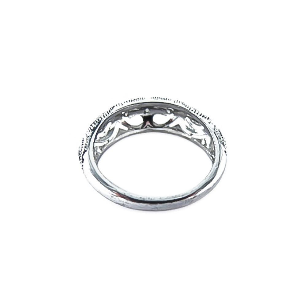 Hopeinen sormus,19 mm,kirkkaat kivet #3