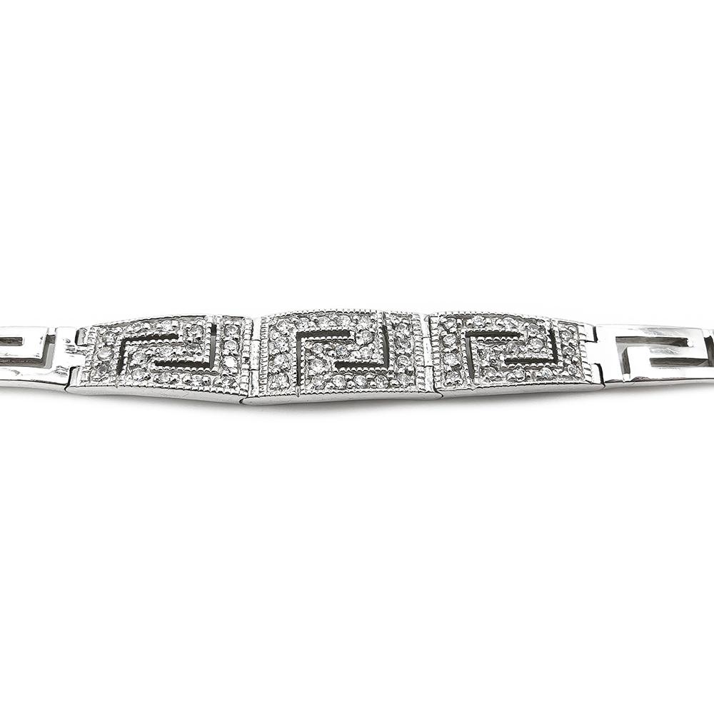 Hopeinen zirk. ranneketju 16,5cm #1