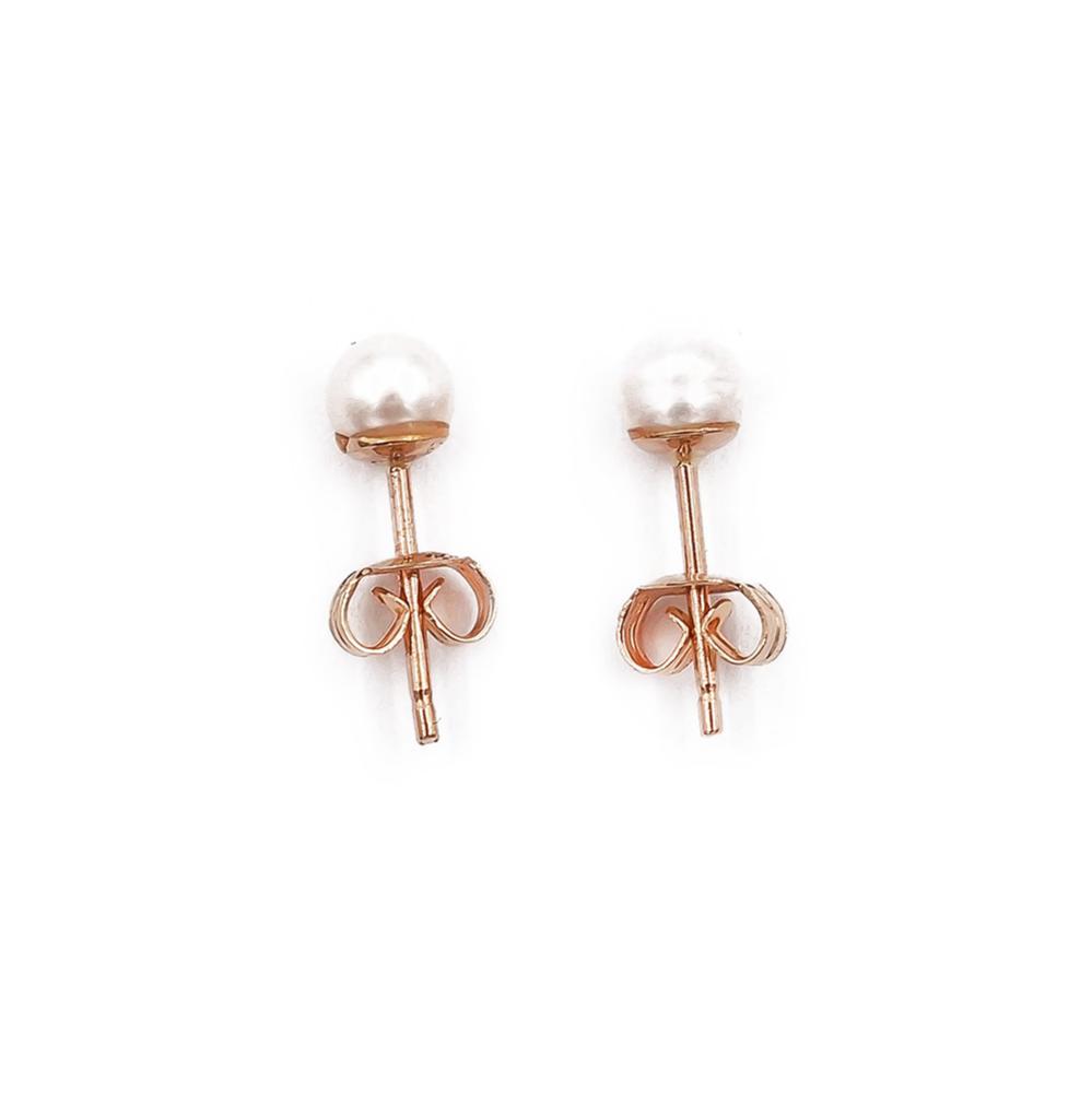 Kultaiset helmikorvakorut tapilla 5mm VAS #1