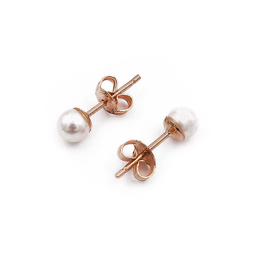 Kultaiset helmikorvakorut tapilla 5mm VAS #2