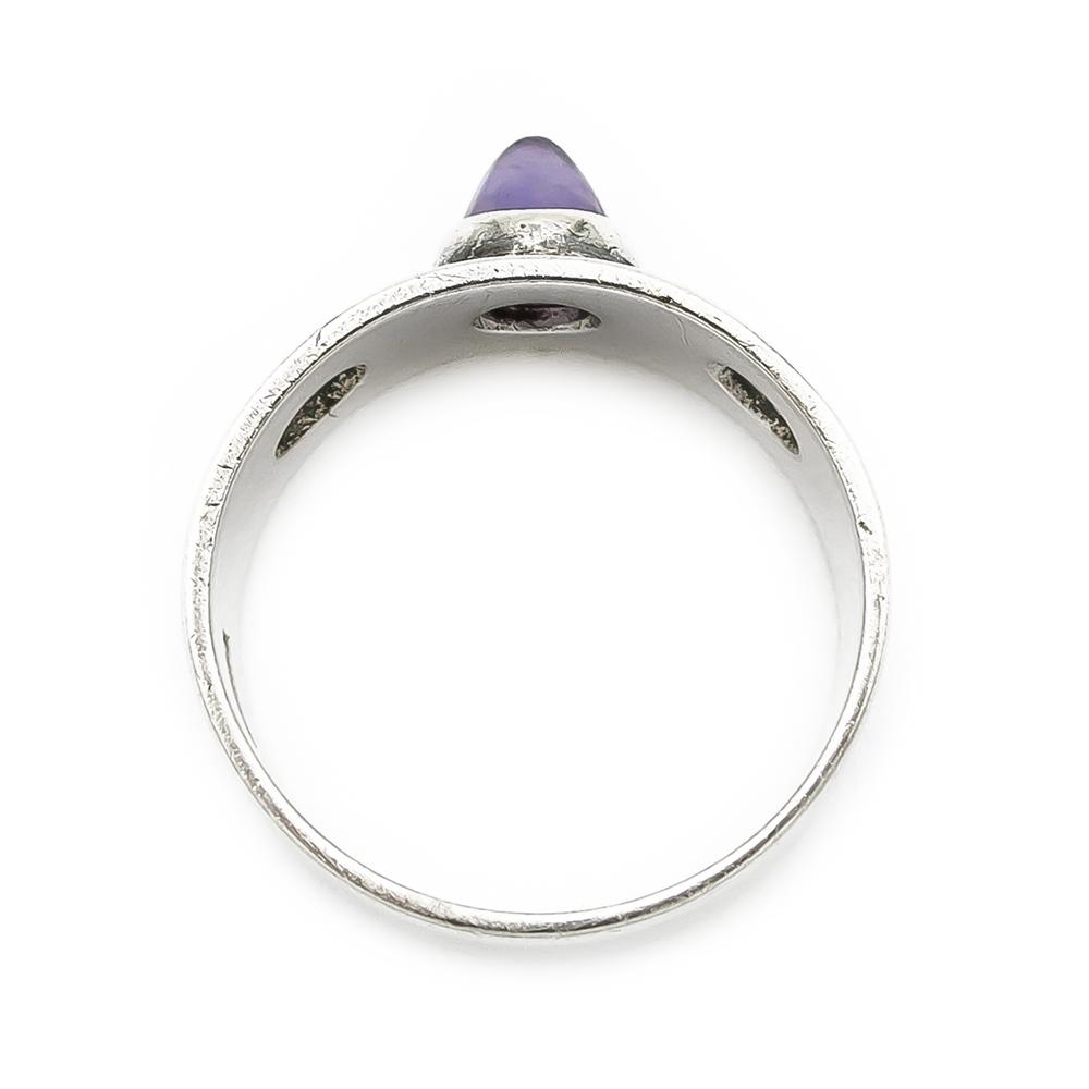 Elis kauppi hopeasormus ametisti 16,5mm v.1962 #2