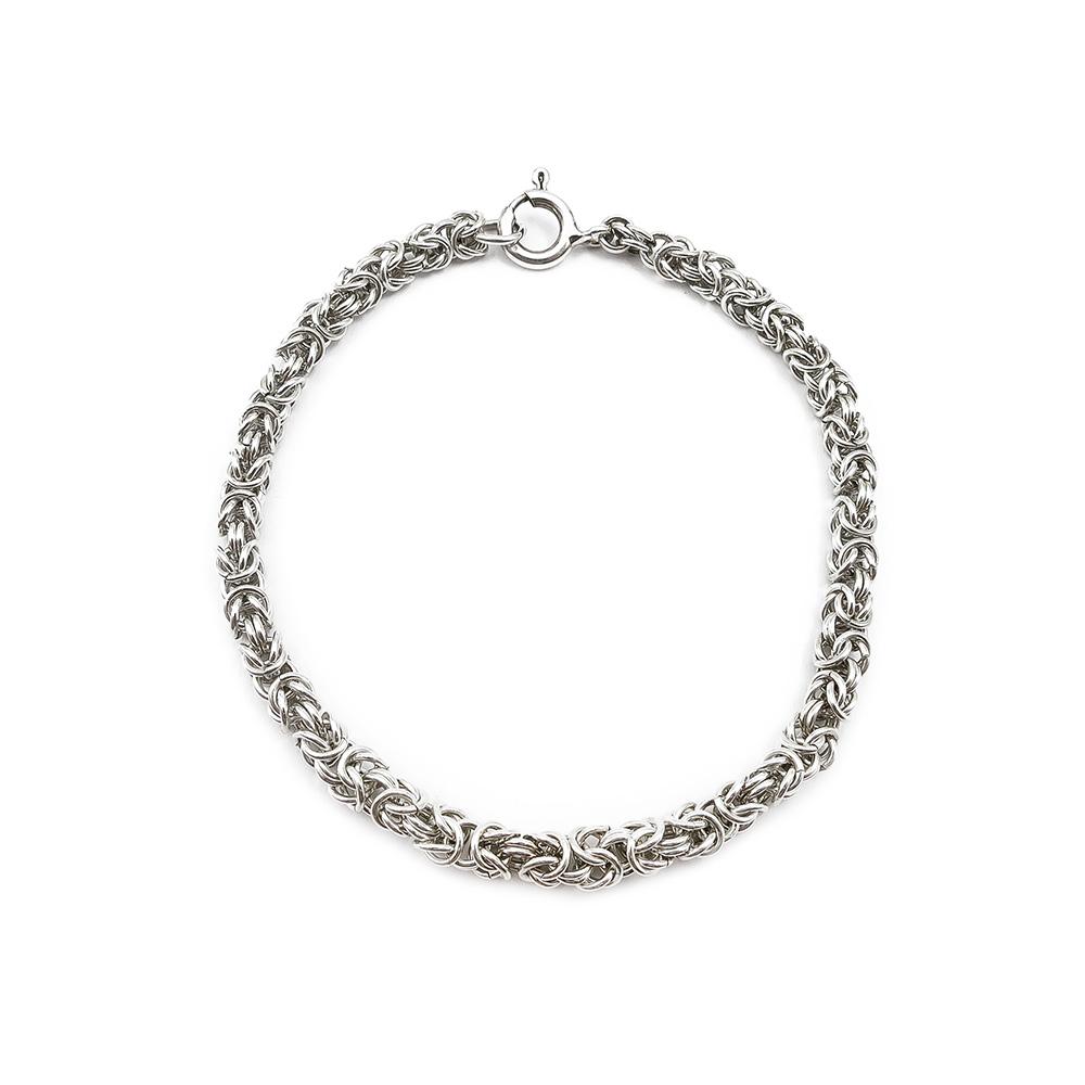 Hopeinen kuningasketju 18,5cm lev.3,5mm #0