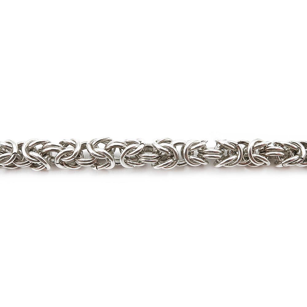 Hopeinen kuningasketju 18,5cm lev.3,5mm #1