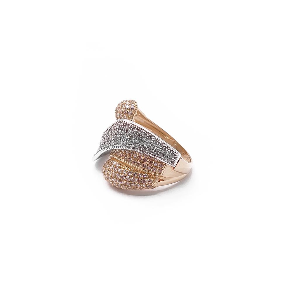 Kulta-/valkokulta sormus 18mm zirk. #3