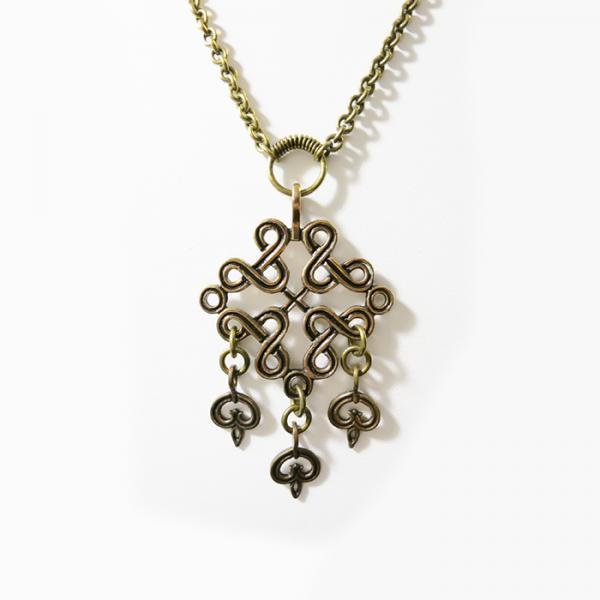 Kalevala Koru Karjalainen nauhapunos kääty, pronssia 70cm #0