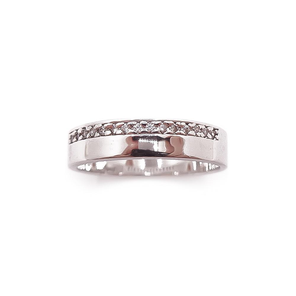 Hopeinen sormus cz 20,5mm #1