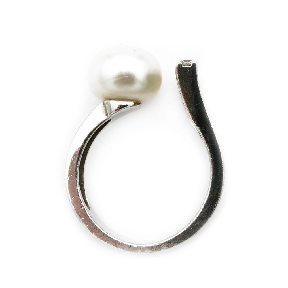 Hopeinen helmi zirkoniasormus 16,0mm #2