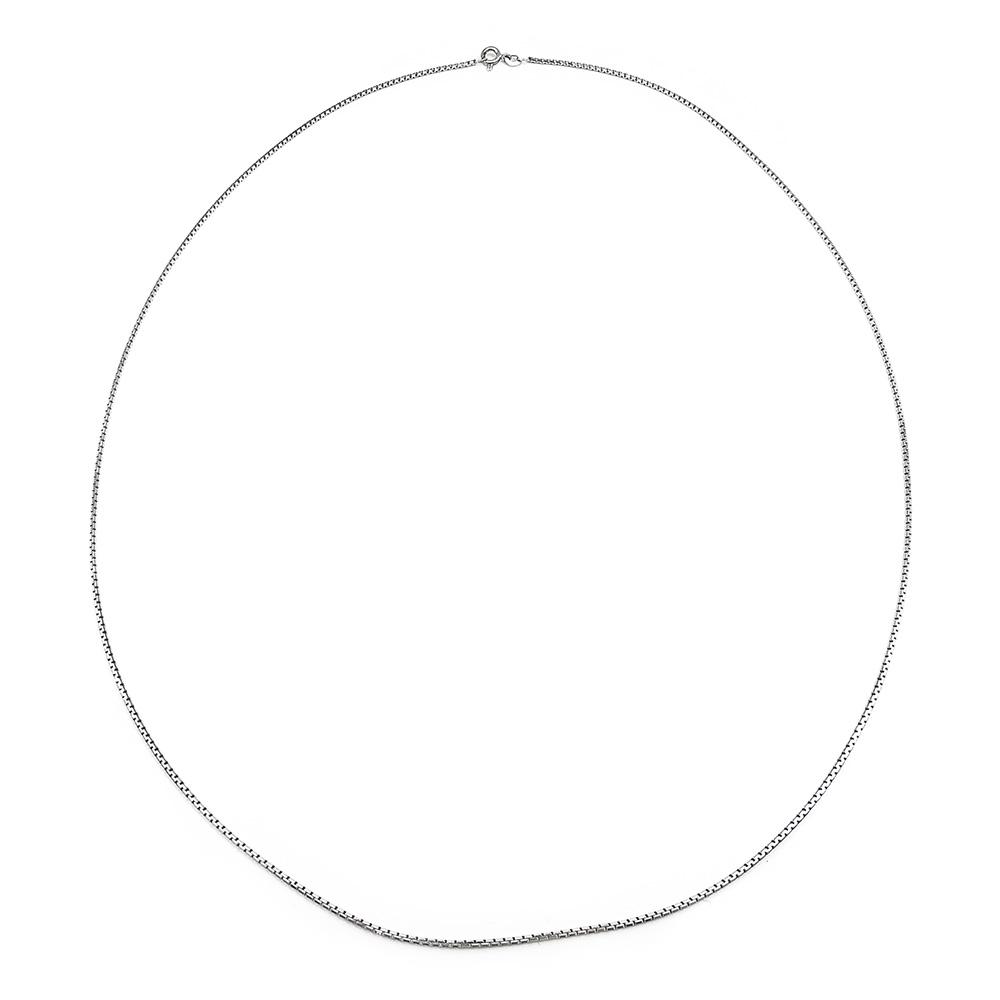 18K valkokulta pyöristetty venetsiaketju 60cm #1