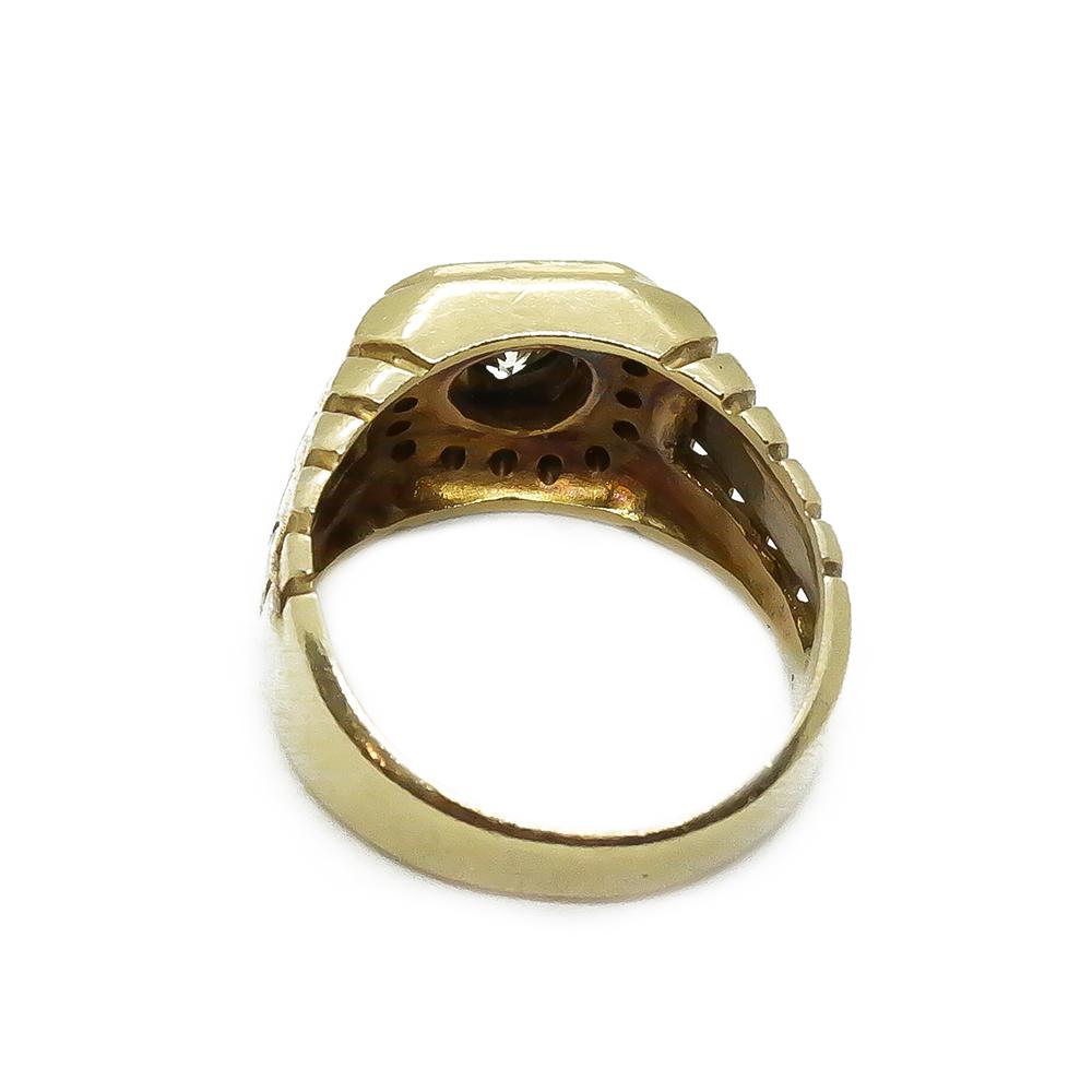 Kantasormus 18 K timanteilla koko 19 - #2