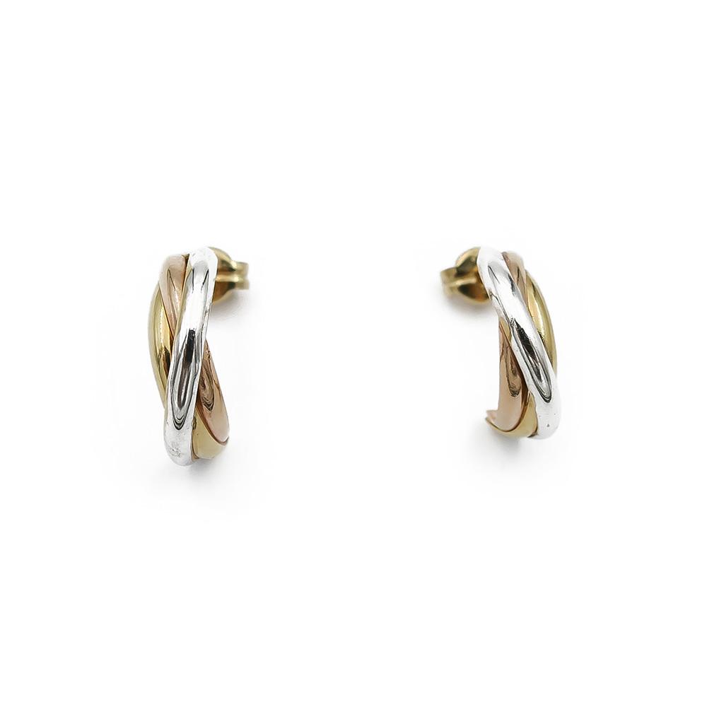 Kultaiset korvakorut 2-väri 18k #0