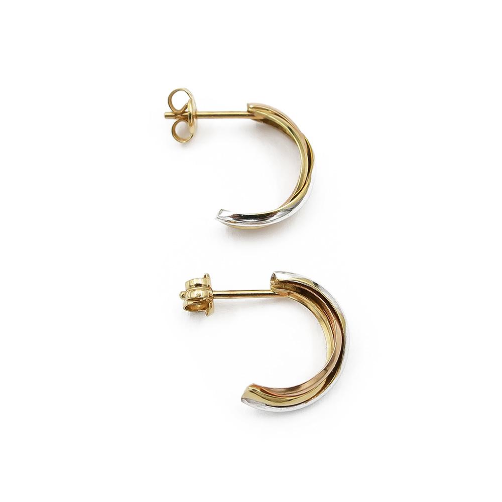 Kultaiset korvakorut 2-väri 18k #2