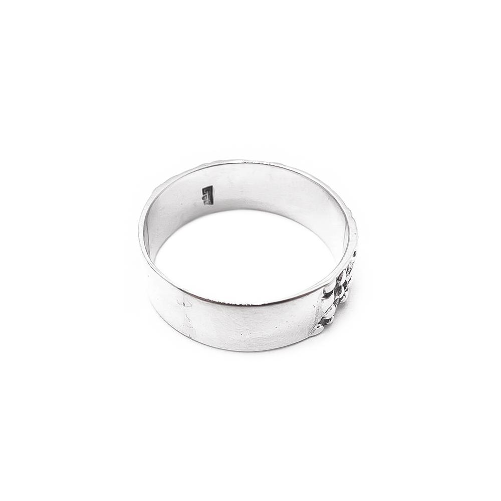 Hopeinen sormus palloilla 20,5mm v.-72 #2