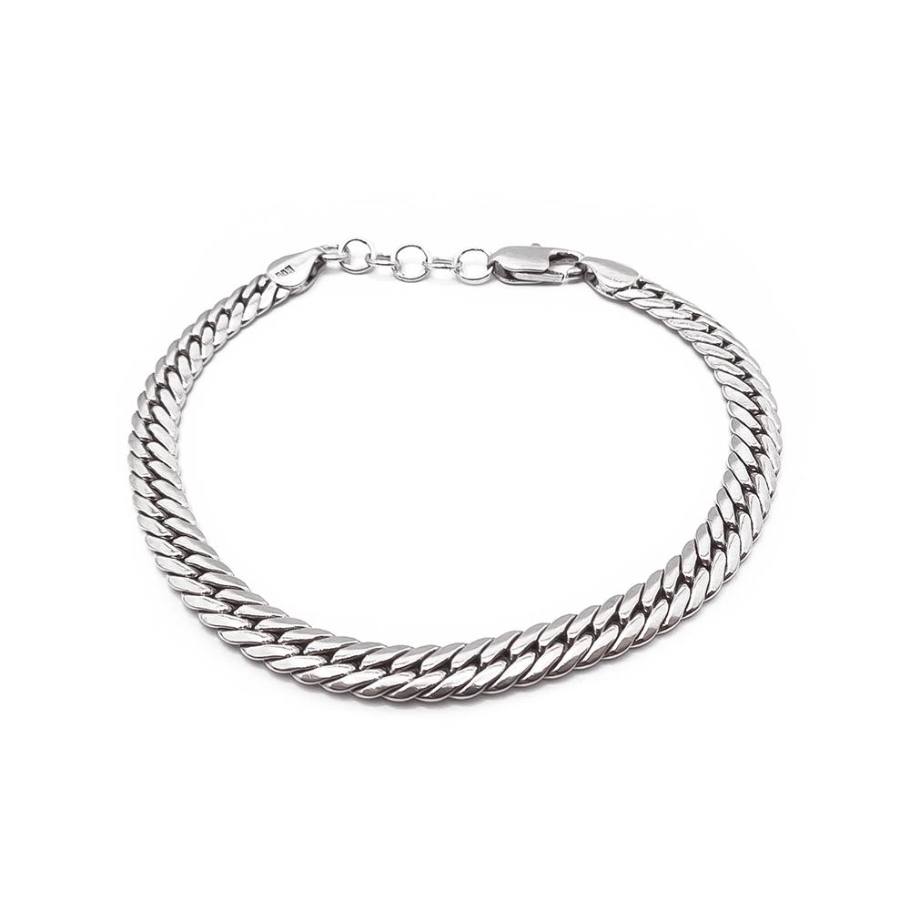 Hopeinen panssariranneketju 21cm #0