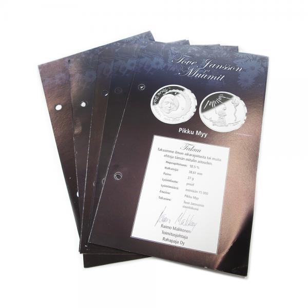 Tove Jansson Muumit-kokoelma 12-osa hopeamitalit  925 2005 #15