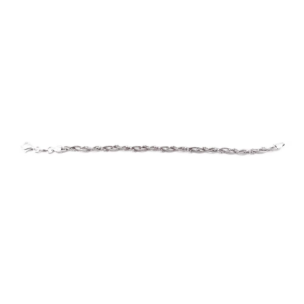 Hopeinen ranneketju 19cm #1