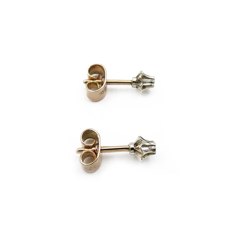 Kultaiset korvakorut kirkas kivi, 18k #2