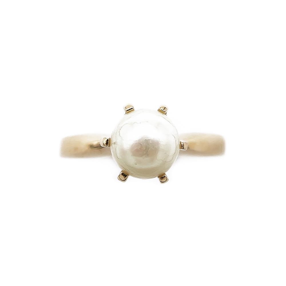 Kultainen helmisormus 17,0mm, 6mm #1