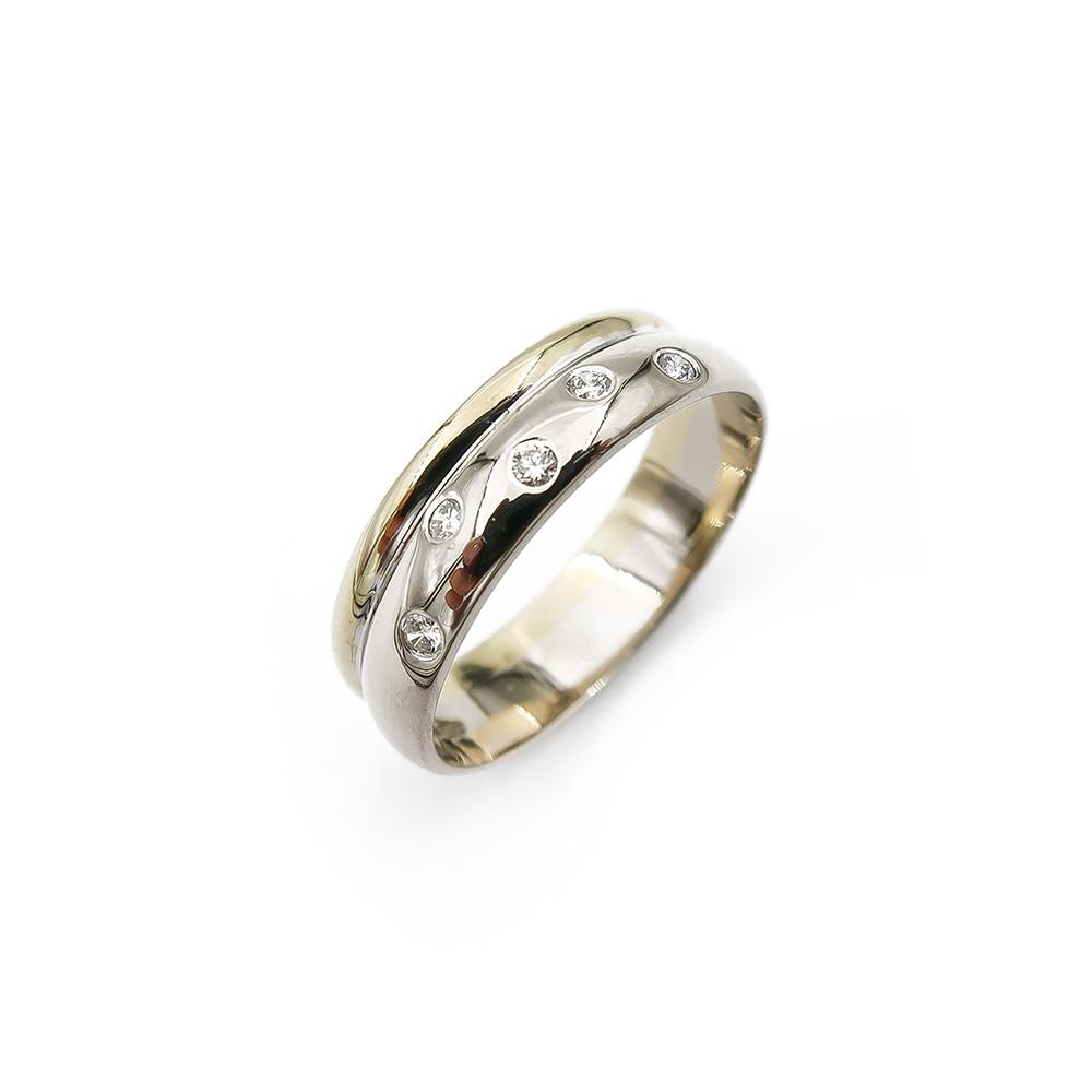 Kultainen timanttisormus Silvan 0.10ct 18,0mm #0