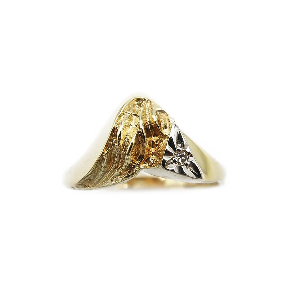 Kultainen timanttisormus 0.01ct 16,25mm Tammen Koru #1