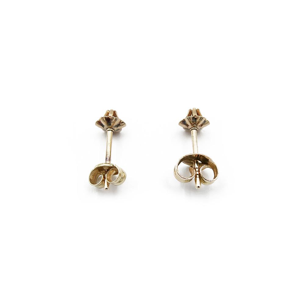 Kultaiset timanttikorvakorut 0.01ct #1