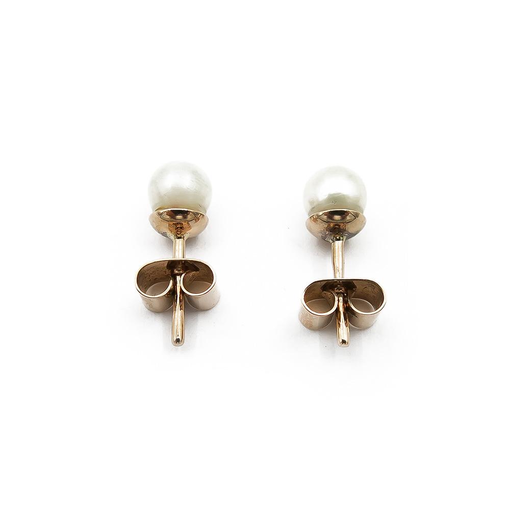 Kultaiset helmikorvakorut 5.6mm #1