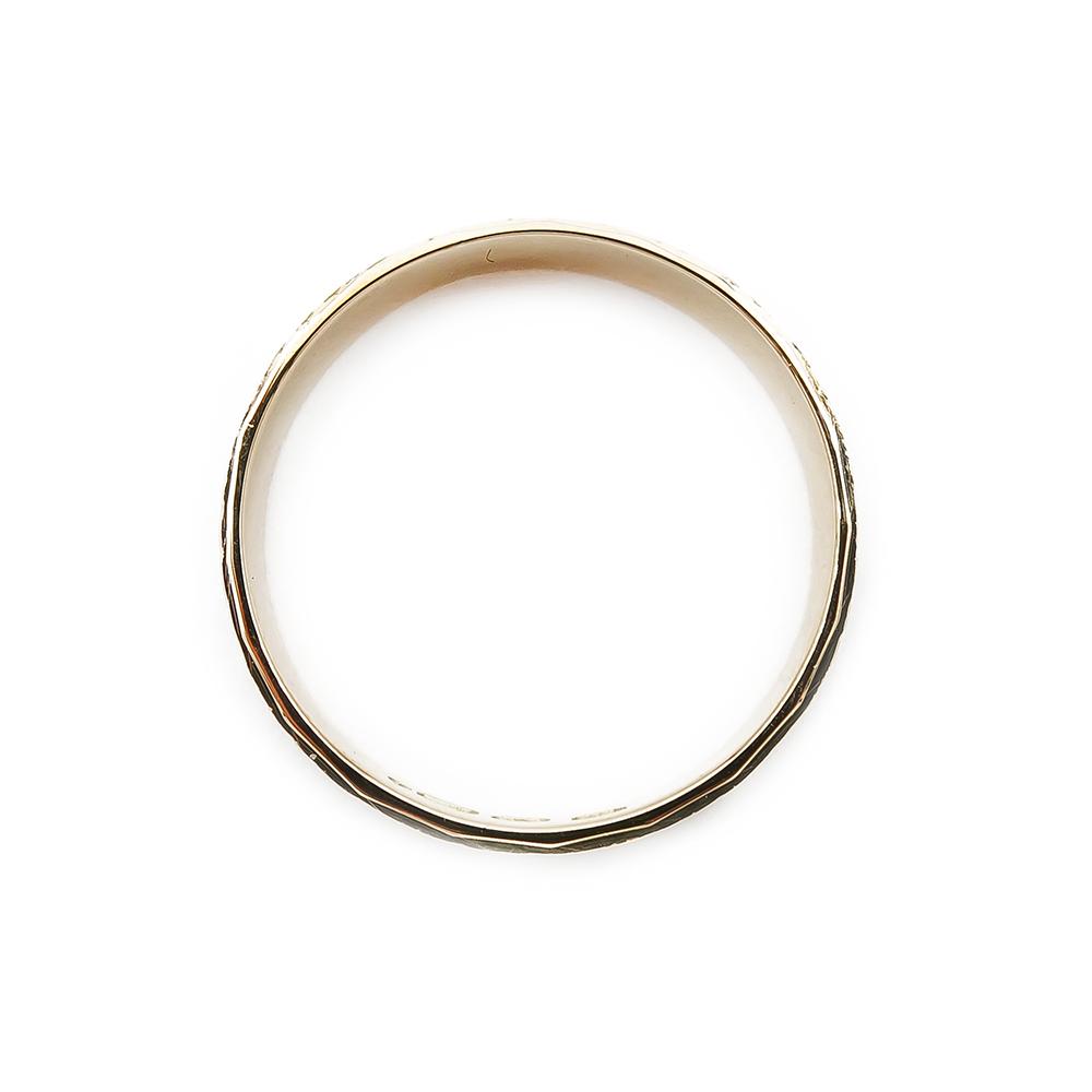 Kultainen sormus 4,0mm 20,5mm flakka, koristekuvio #2
