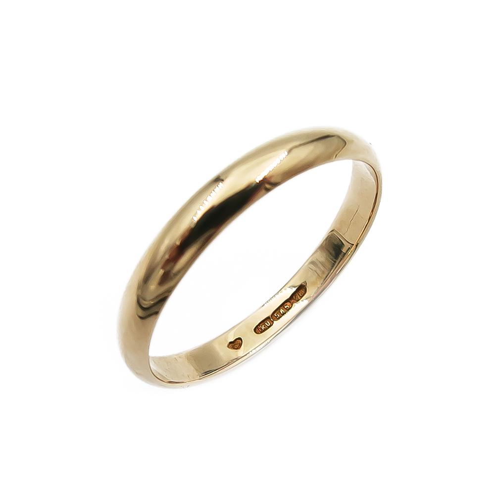 Kultainen sormus 2.8mm 18,0mm, puolipyöreä #0
