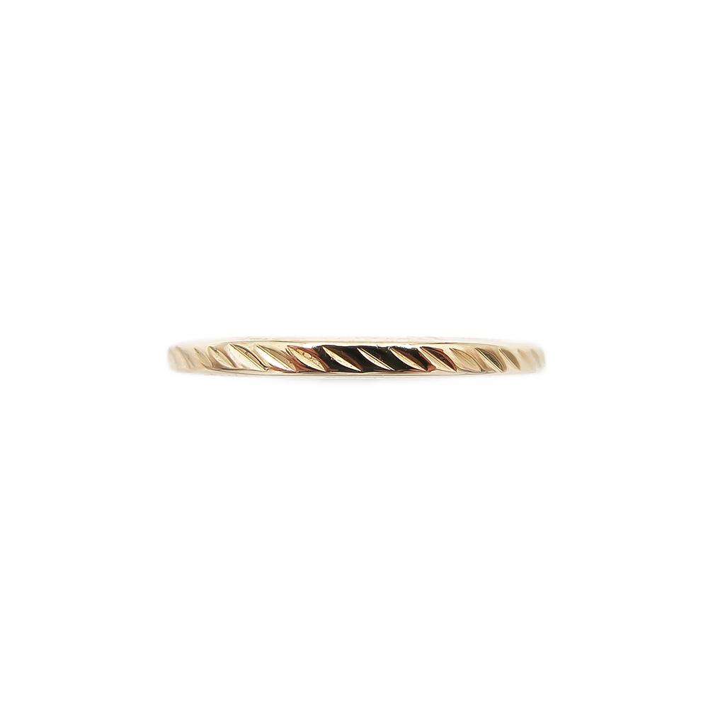Kultainen sormus 1.95mm 19,0mm flakka, timanttileikkaus #1