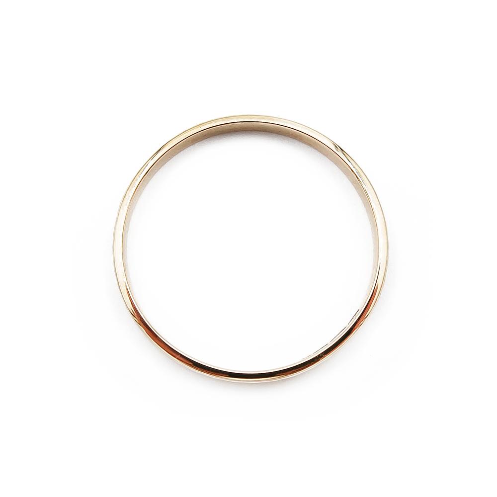 Kultainen sormus 1.95mm 19,0mm flakka, timanttileikkaus #2