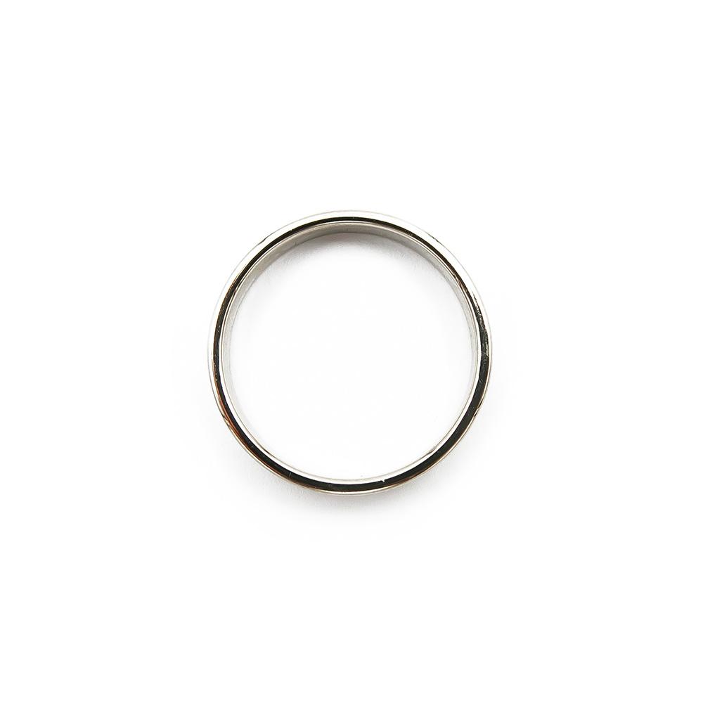 Valkokultainen sormus 3,0mm 16,5mm, flakka #2