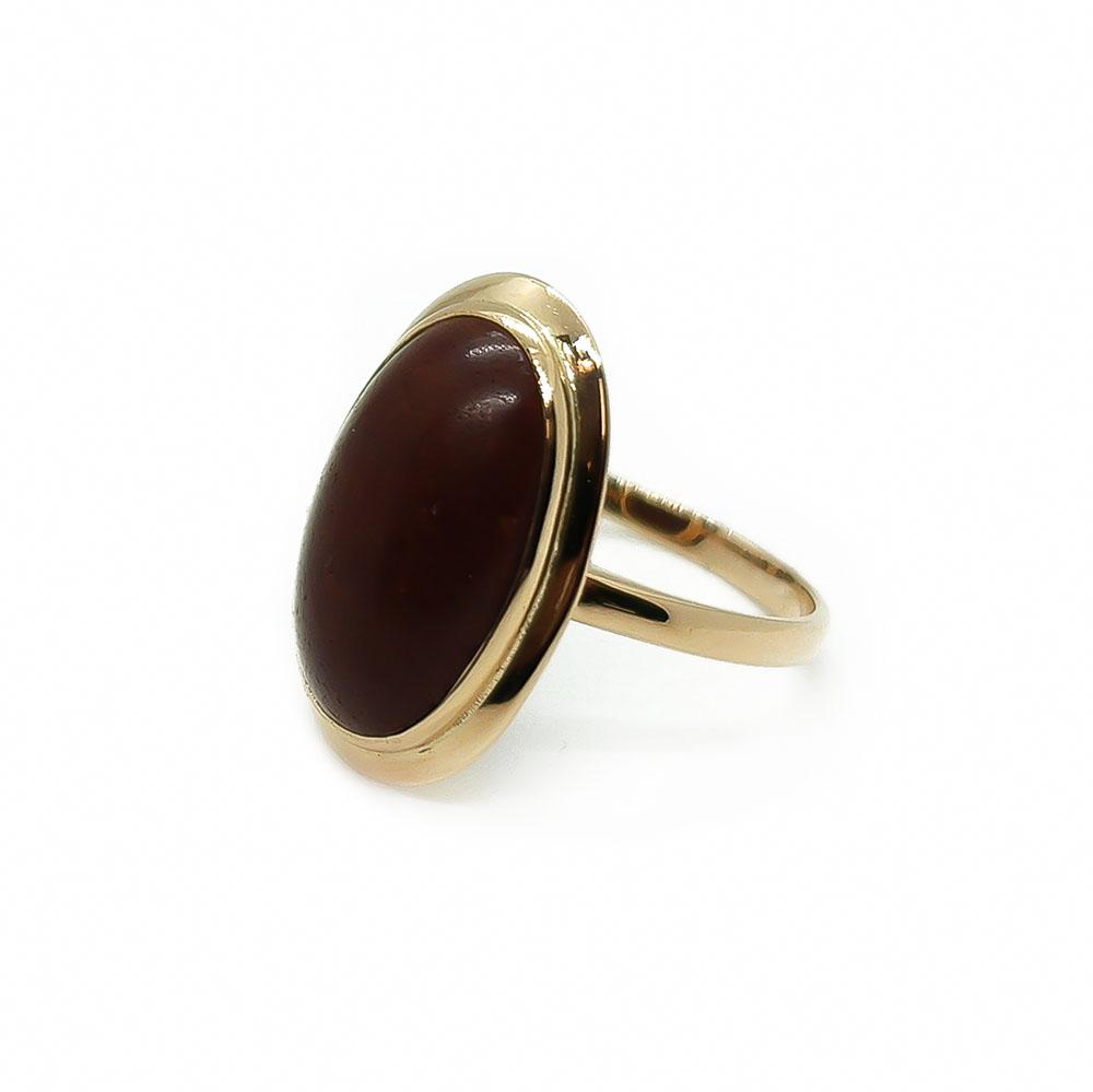 sormus ruskea kivi 18k     17,5 #1