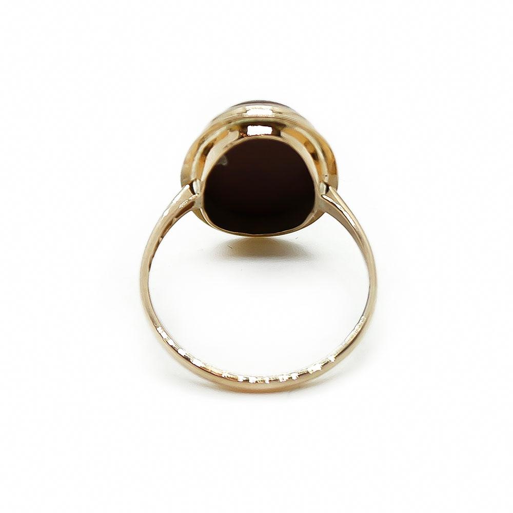 sormus ruskea kivi 18k     17,5 #2